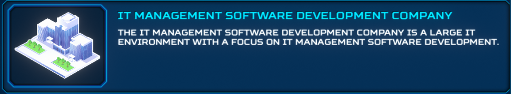 IT Management Software Development Company selection panel from ThreatGEN® Red vs. Blue